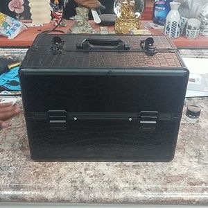 Black makeup carrying case